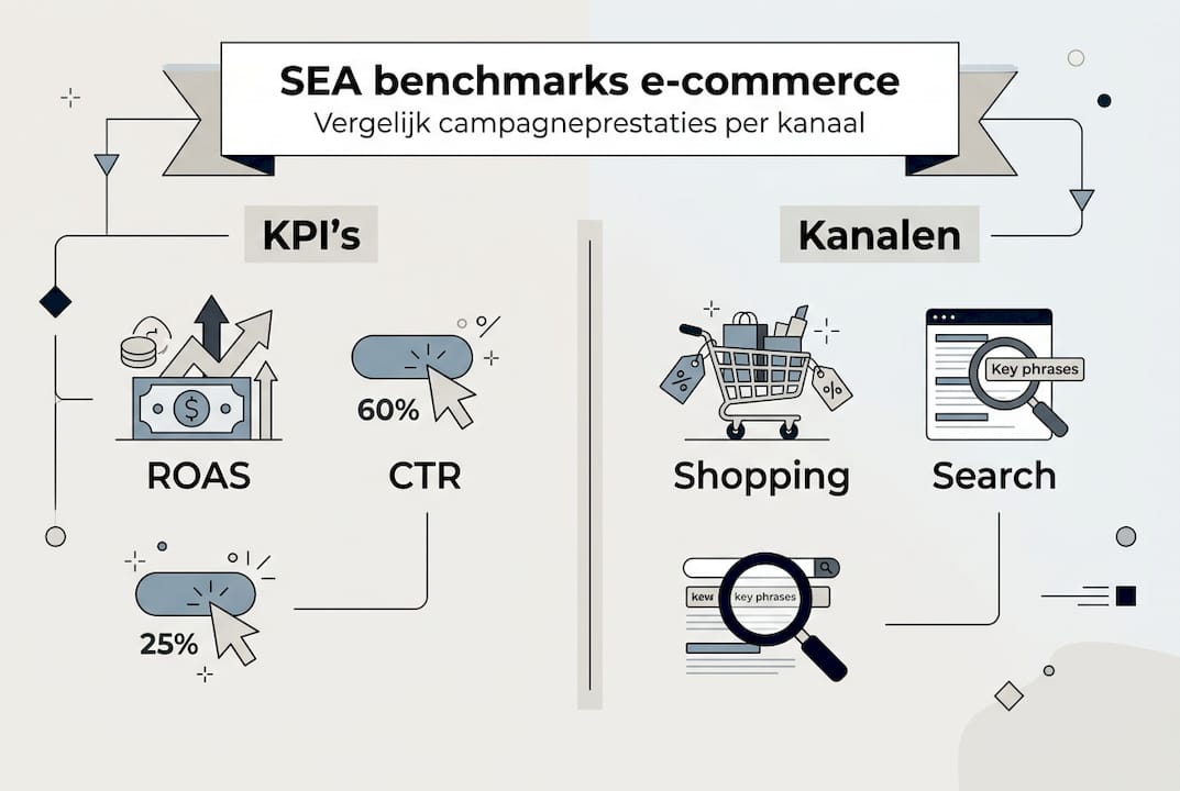 Infographic: SEA-prestaties per e-commerce kanaal