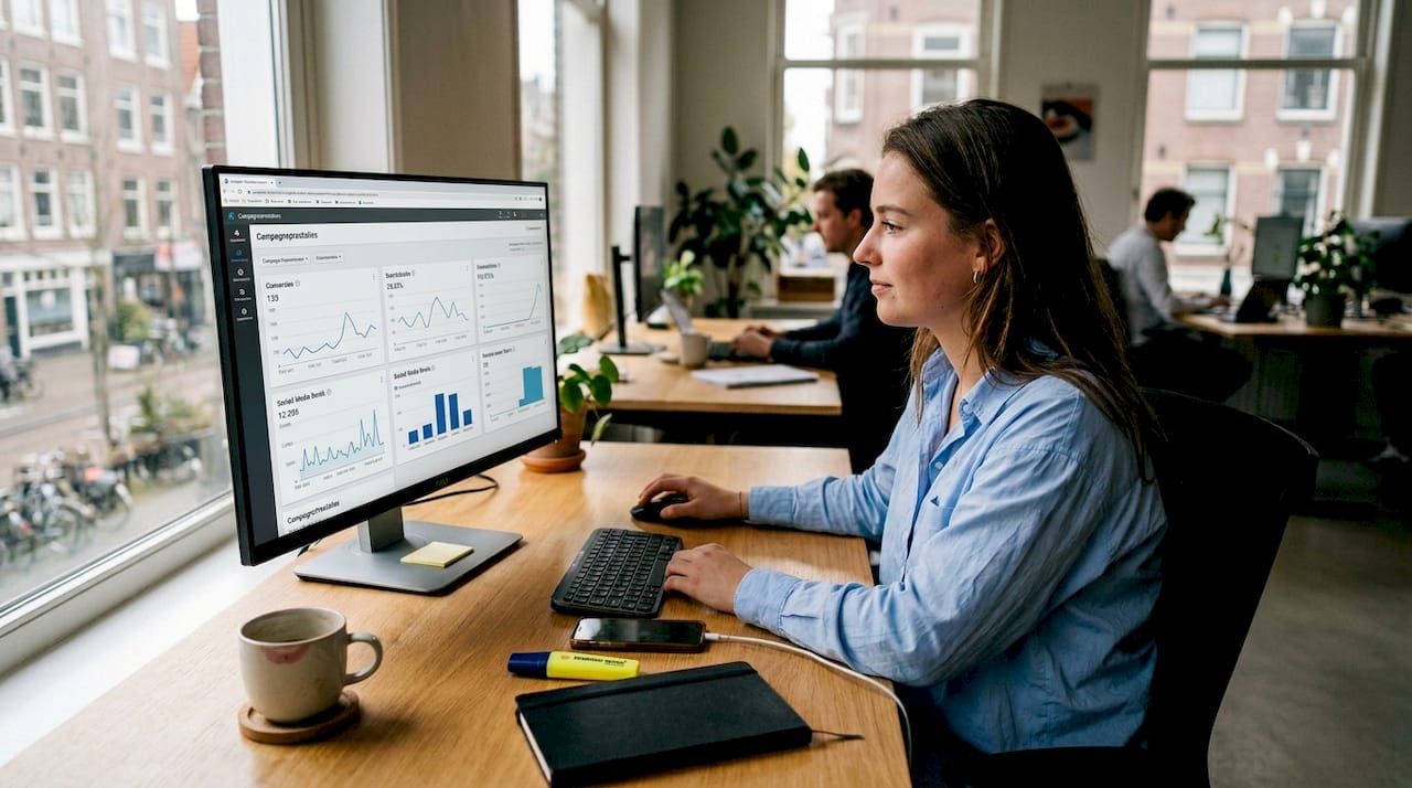 Als digital marketeer haal ik het maximale uit onze campagnes bij het bureau.