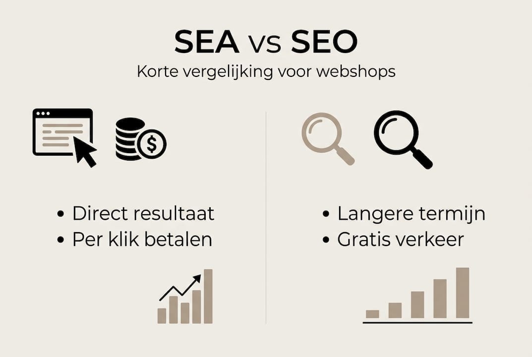 Infographic: SEA vs. SEO – een beknopte vergelijking