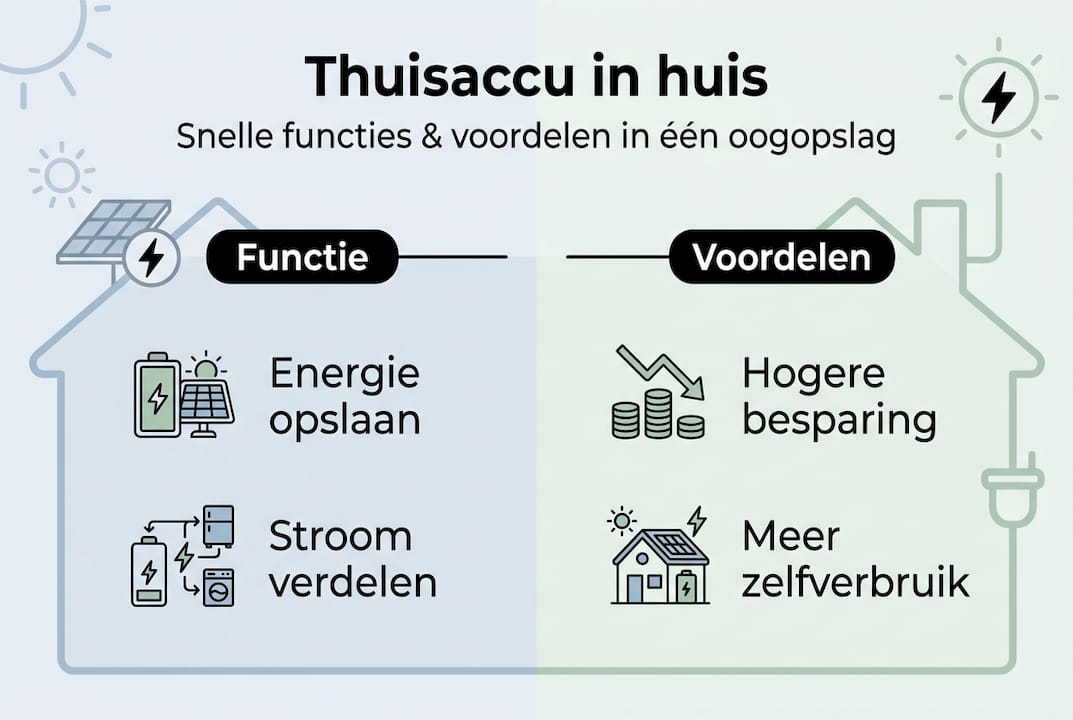 Overzicht: de belangrijkste functies en voordelen van een thuisbatterij in beeld gebracht