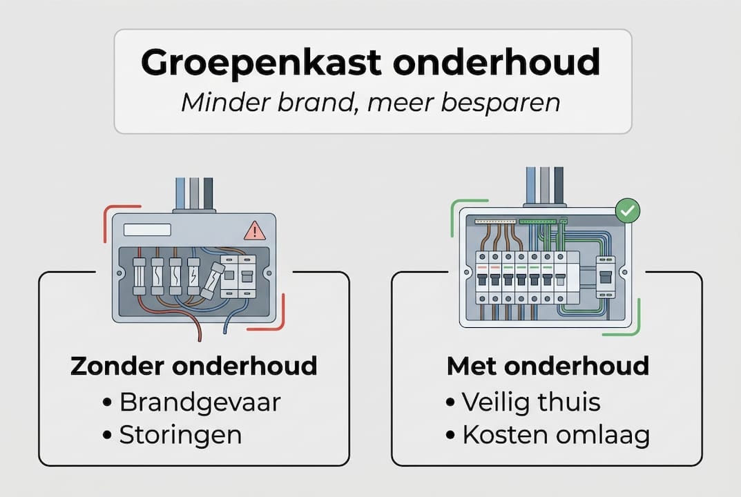 Infographic: de voordelen van regelmatig onderhoud aan je groepenkast