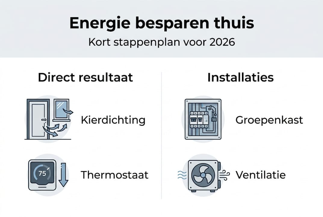 In deze infographic vind je praktische tips om thuis energie te besparen.