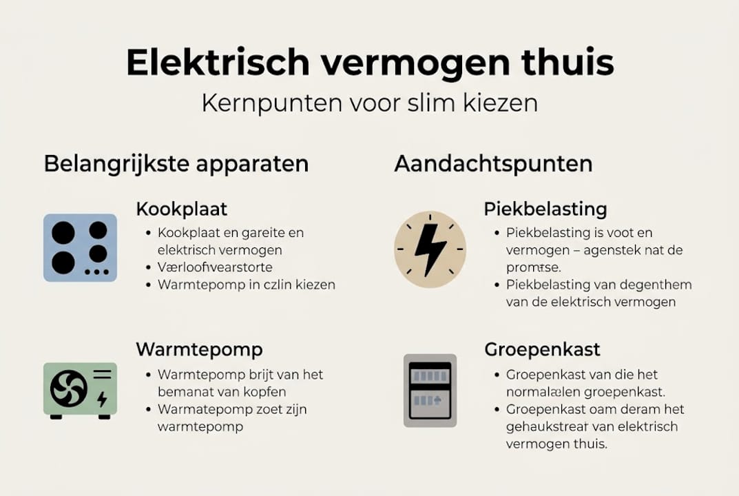 Overzicht: belangrijkste feiten over elektrisch vermogen en veelgebruikte apparaten