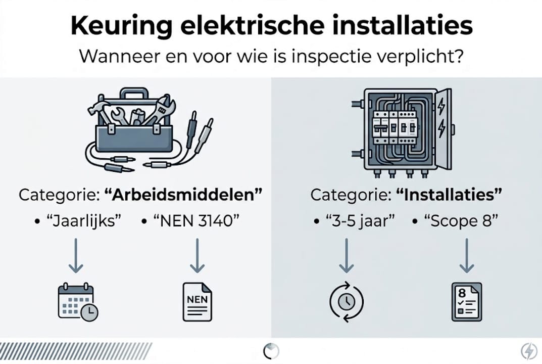 Overzicht: hoe vaak moet een elektrische installatie gekeurd worden en aan welke eisen moet je voldoen?