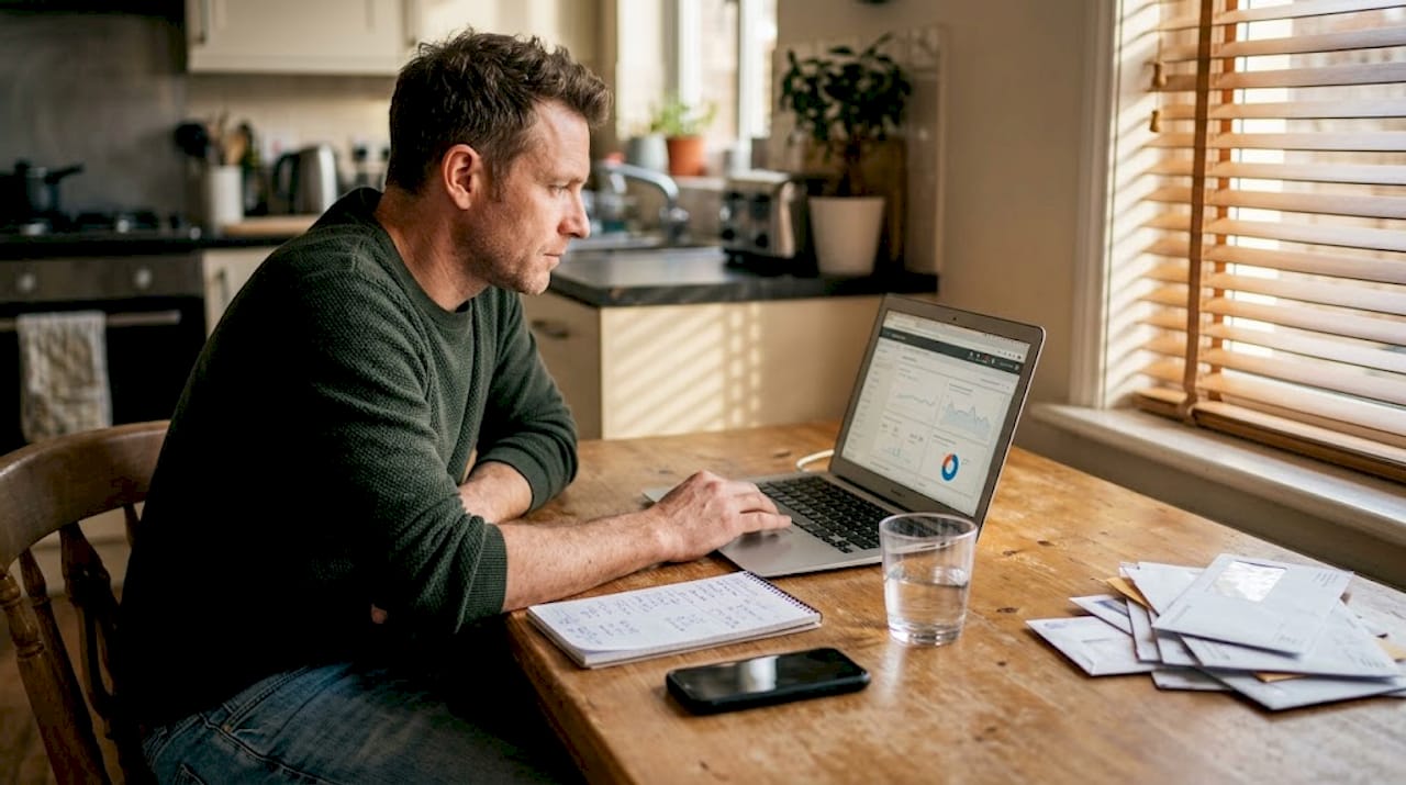 Webshopeigenaar bekijkt conversiecijfers