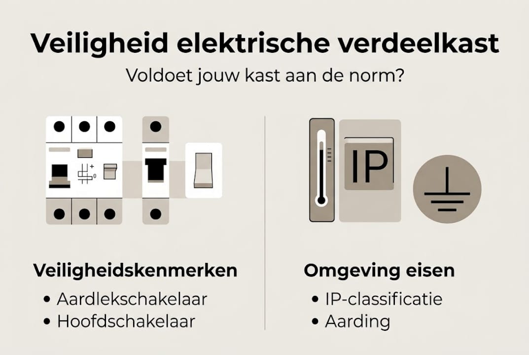 Infographic: belangrijke veiligheidsvoorschriften voor de elektrische verdeelkast