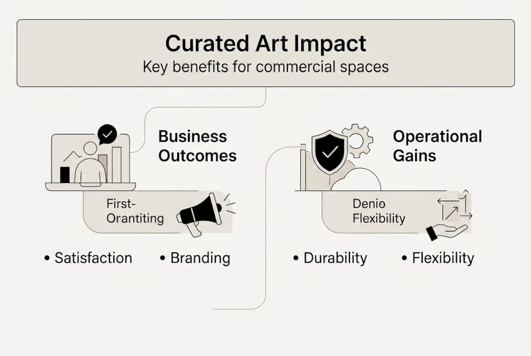 Infographic on benefits of curated art