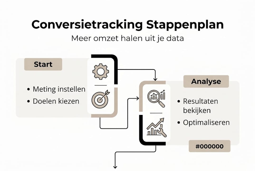 In deze infographic vind je een overzichtelijk stappenplan voor conversietracking, waarmee je de groei van je bedrijf optimaal kunt stimuleren.