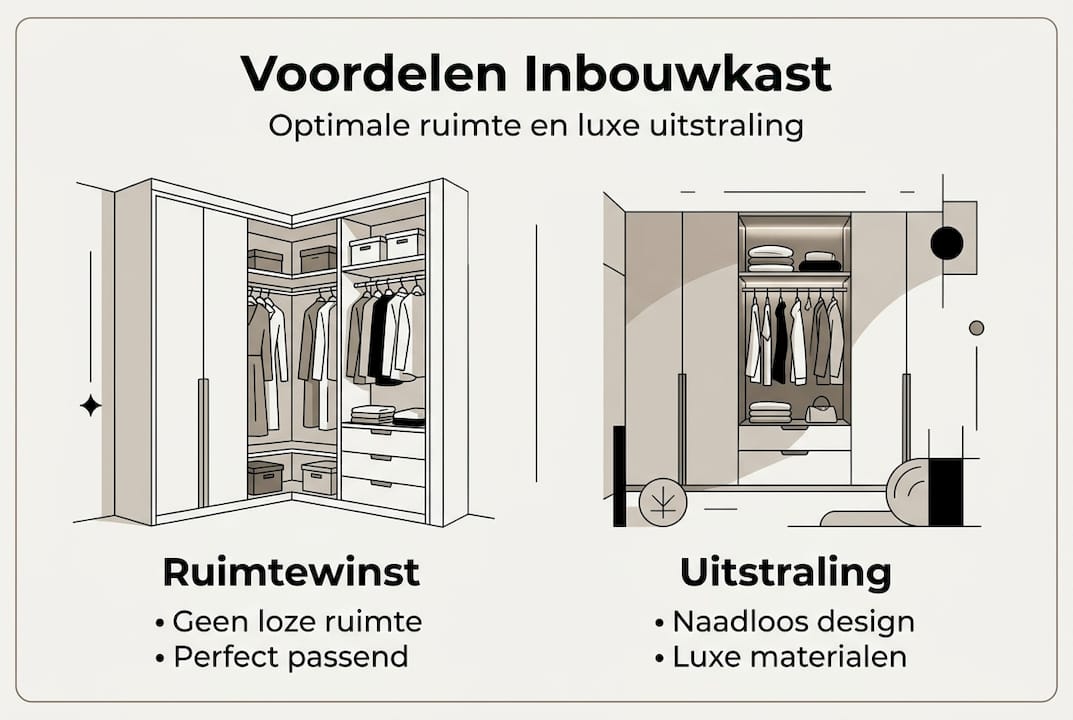 Infographic: meer ruimte én een stijlvolle look met een inbouwkast
