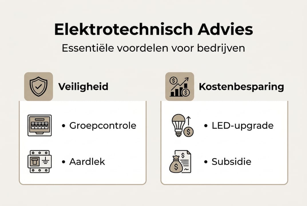 Infographic: de pluspunten van elektrotechnisch advies