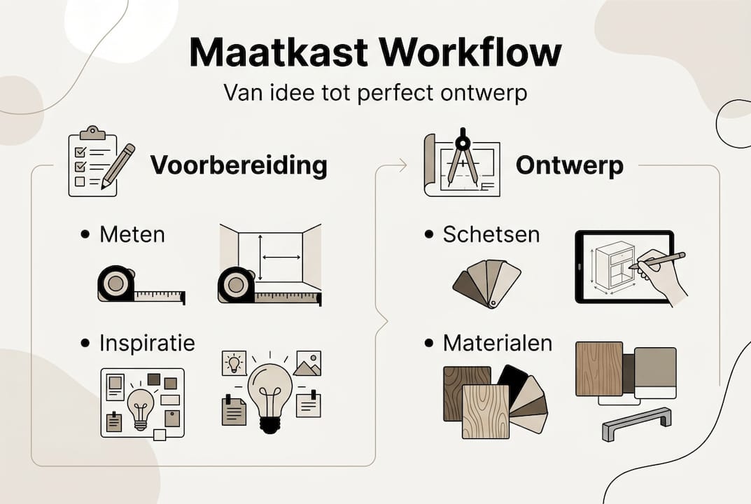 Infographic: zo verloopt het maatkastenproces stap voor stap