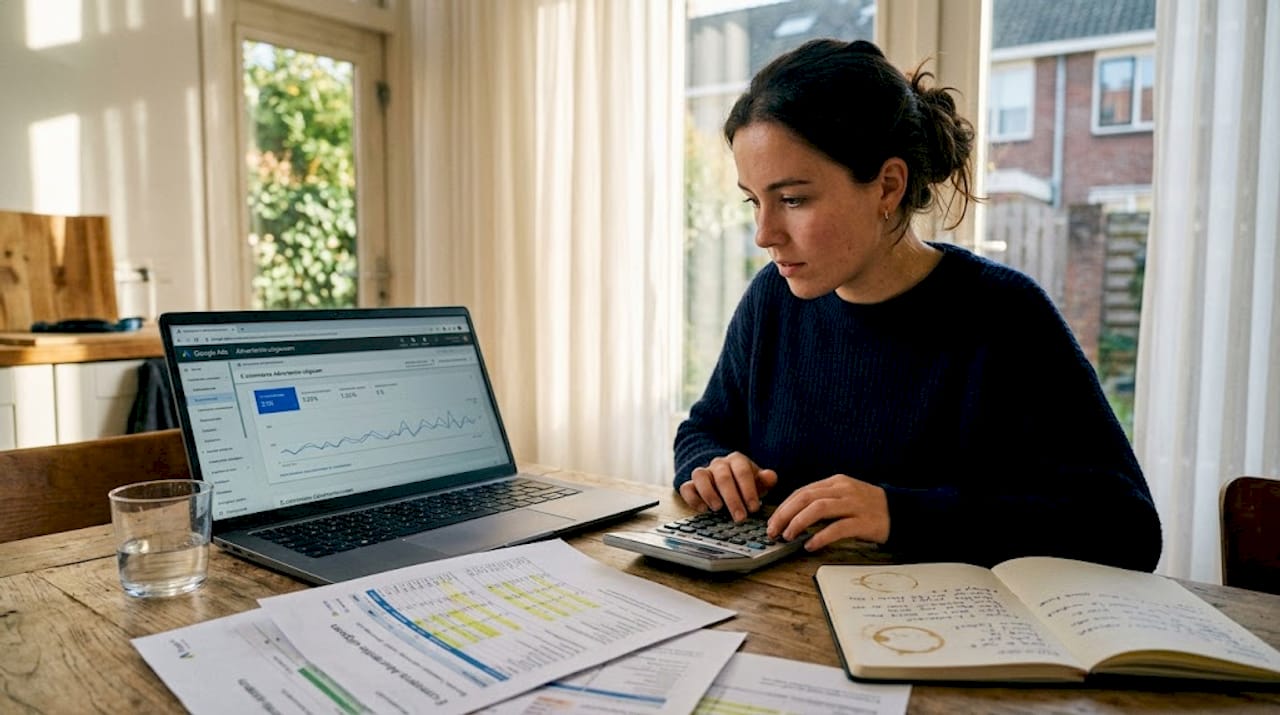 Webshopondernemer houdt zijn advertentiebudget goed in de gaten
