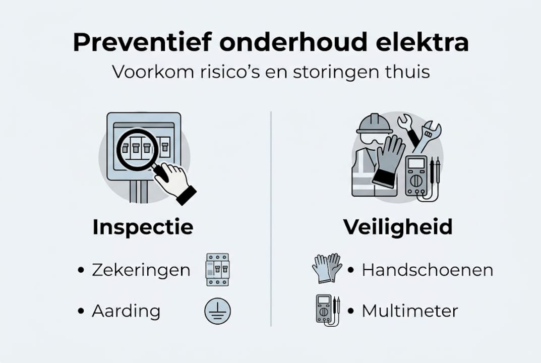Infographic: Zo houd je je elektrische installatie in topconditie met preventief onderhoud