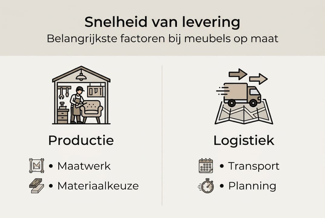 Infographic: welke factoren bepalen hoe snel je meubels geleverd worden?