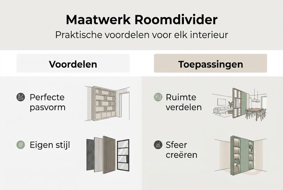 Infographic: de voordelen en mogelijkheden van een roomdivider op maat