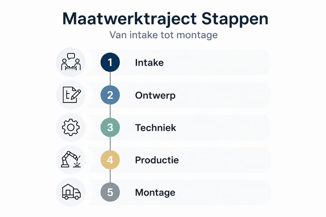 Infographic: zo verloopt het traject van een op maat gemaakt meubel