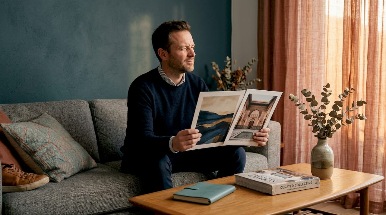 Man kiest kunst voor sfeer woonkamer