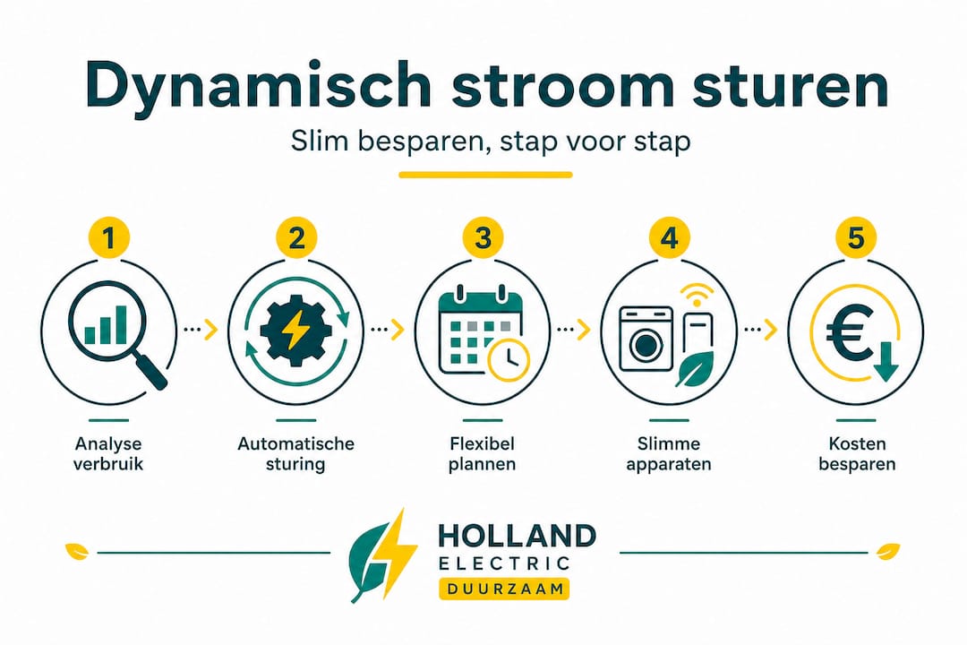Infographic: stap-voor-stap aan de slag met dynamisch energiemanagement