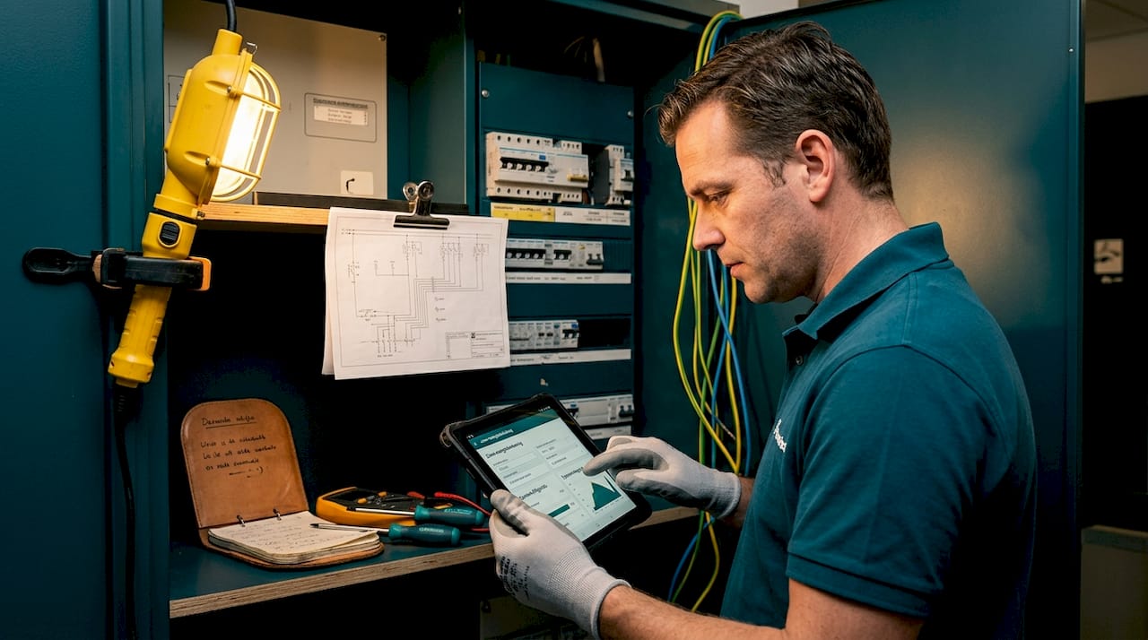 De installateur bepaalt hoeveel stroom er nodig is bij de meterkast.
