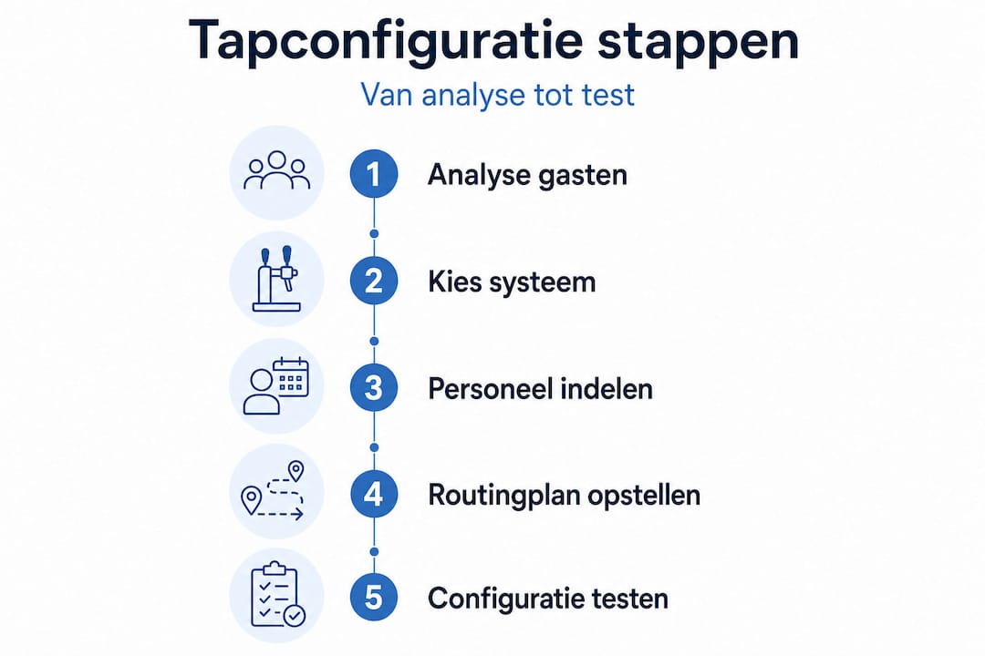 Overzichtelijke infographic: zo stel je een tapconfiguratie in voor een evenement