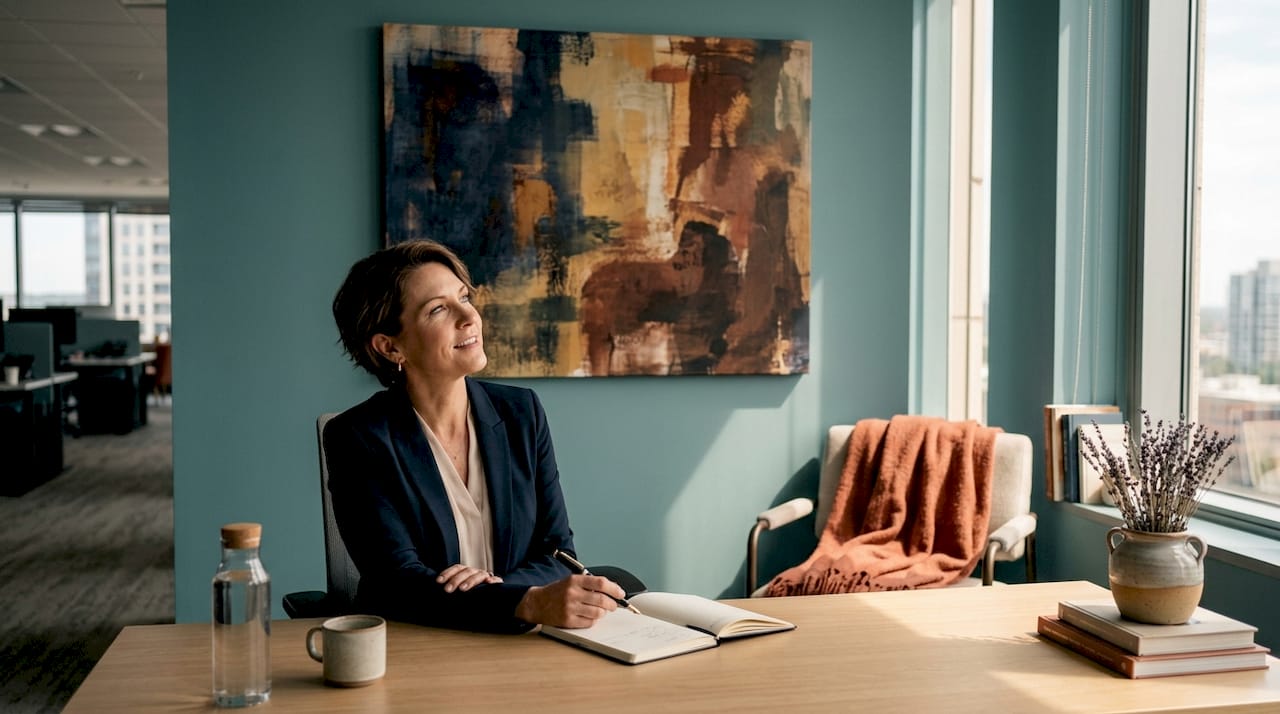 Receptie met gepersonaliseerde kantoorkunst