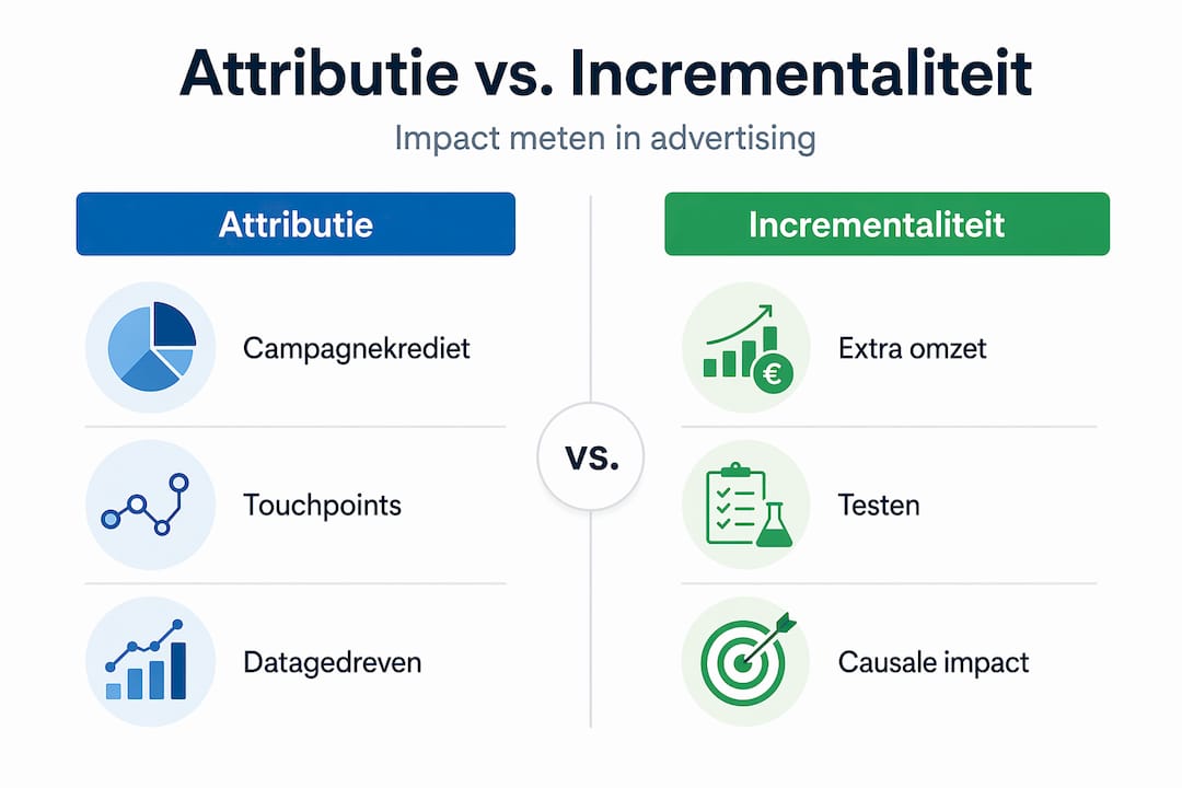Infographic: attributie tegenover incrementele waarde in één oogopslag