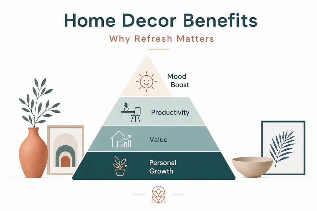 Infographic showing benefits of refreshing home decor