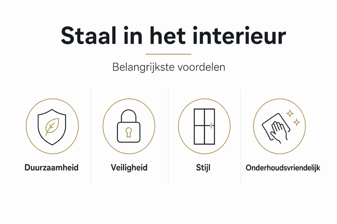 Infographic: de belangrijkste voordelen van stalen deuren op een rij