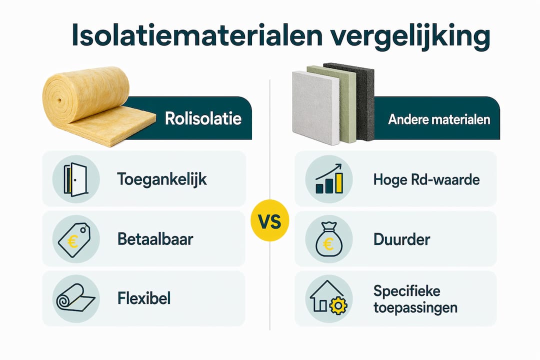 Overzichtelijke infographic: de verschillen tussen isolatiematerialen op een rij