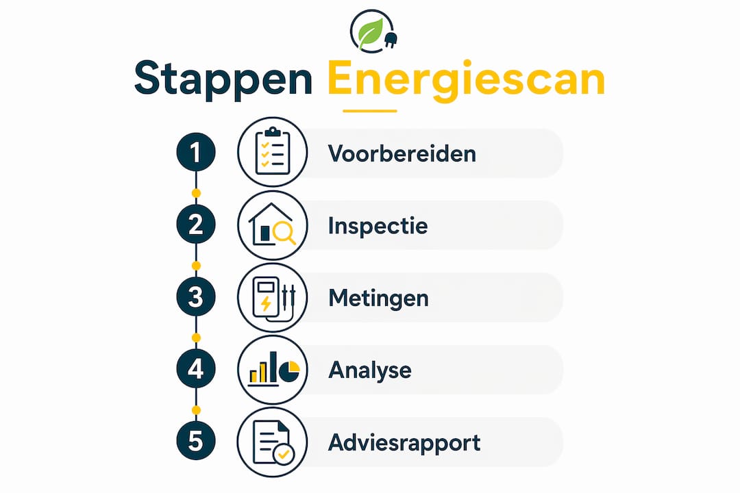 Infographic: in vijf heldere stappen naar een energiescan