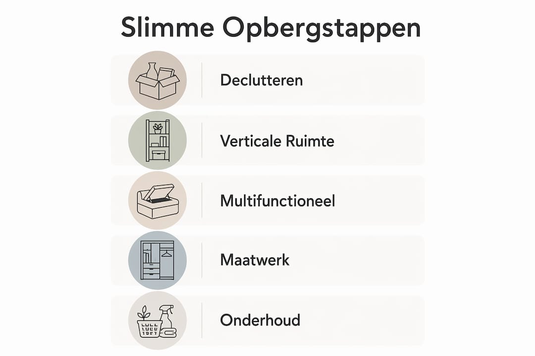 Infographic: zo pak je slimme opbergideeën stap voor stap aan