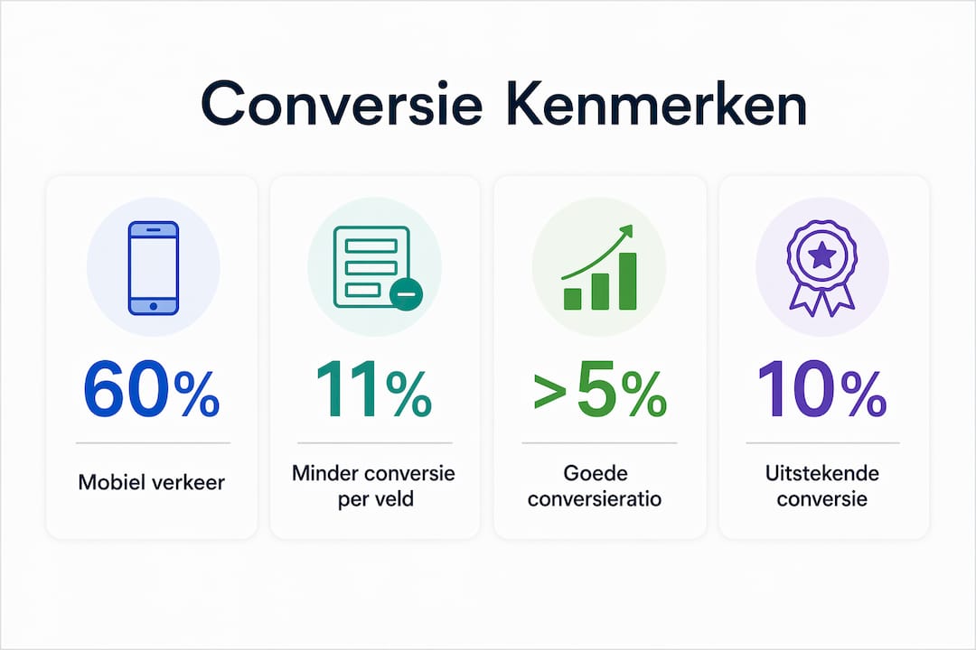 Infographic met de belangrijkste cijfers over conversie-optimalisatie op landingspagina’s
