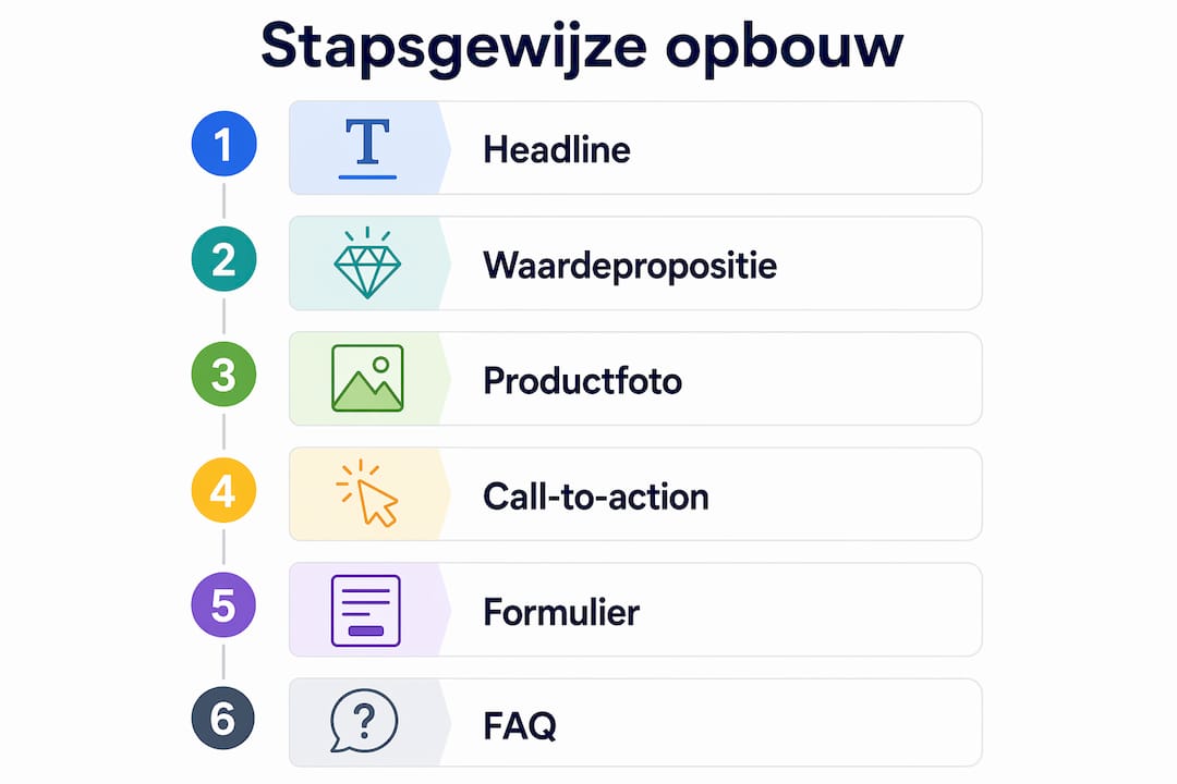 Infographic: zo bouw je stap voor stap een effectieve landingspagina op