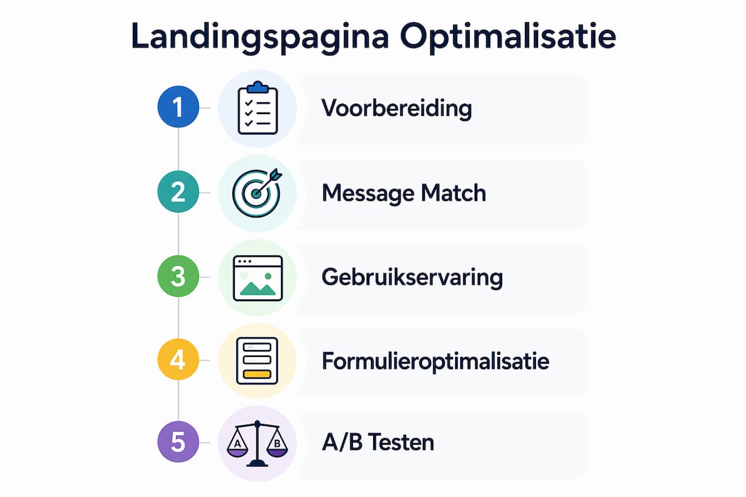 Infographic: in vijf stappen naar een perfecte landingspagina