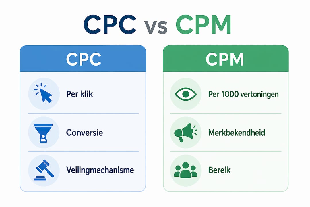 Infographic: een helder overzicht van de verschillen tussen CPC- en CPM-advertentieformats