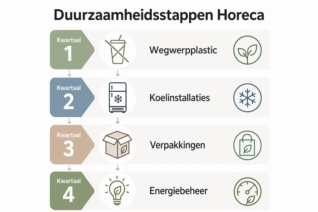 Overzichtelijke infographic: zo maak je jouw horecazaak stap voor stap duurzamer