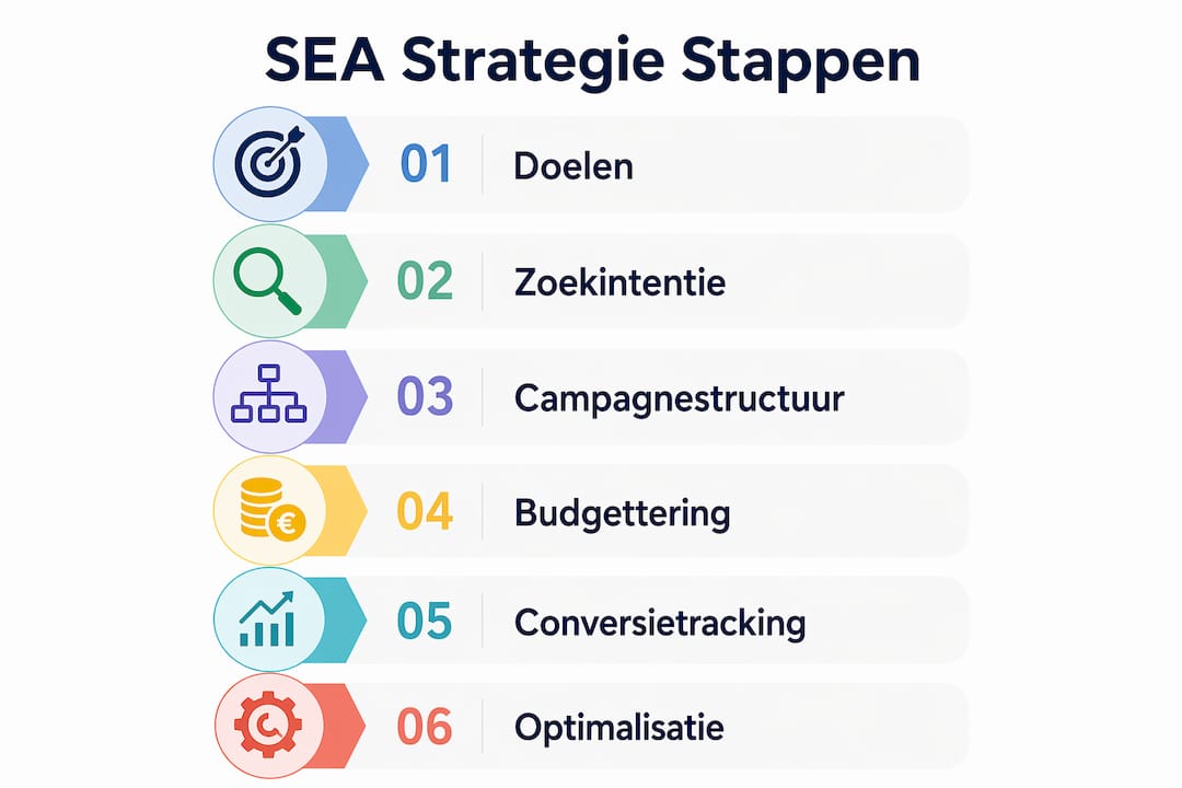 Overzicht: de belangrijkste stappen voor een succesvolle SEA-strategie