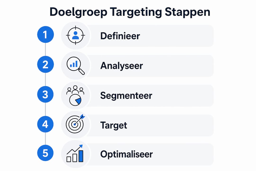 Overzichtelijke infographic met praktische stappen om je doelgroep effectief te bereiken