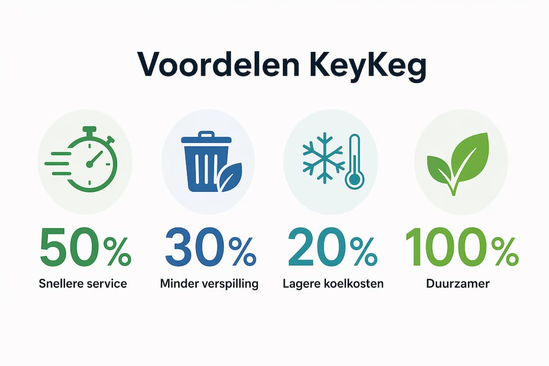 Overzichtelijke infographic: de grootste voordelen van KeyKeg voor de horeca op een rij