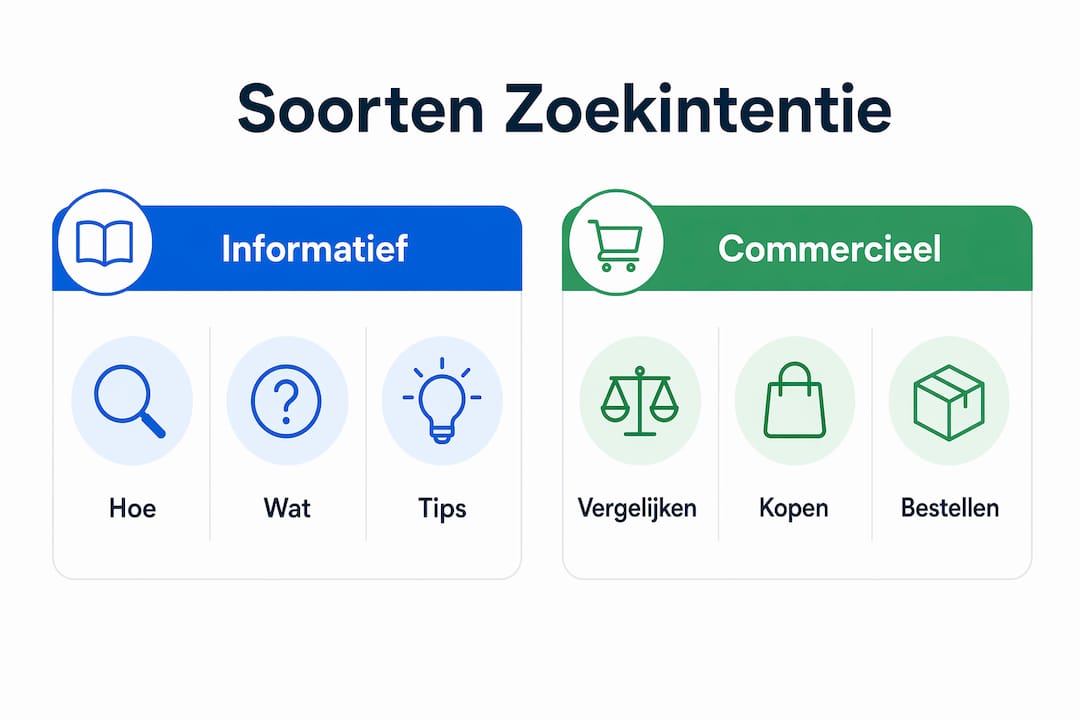 Overzicht: de verschillende typen zoekintenties in beeld gebracht