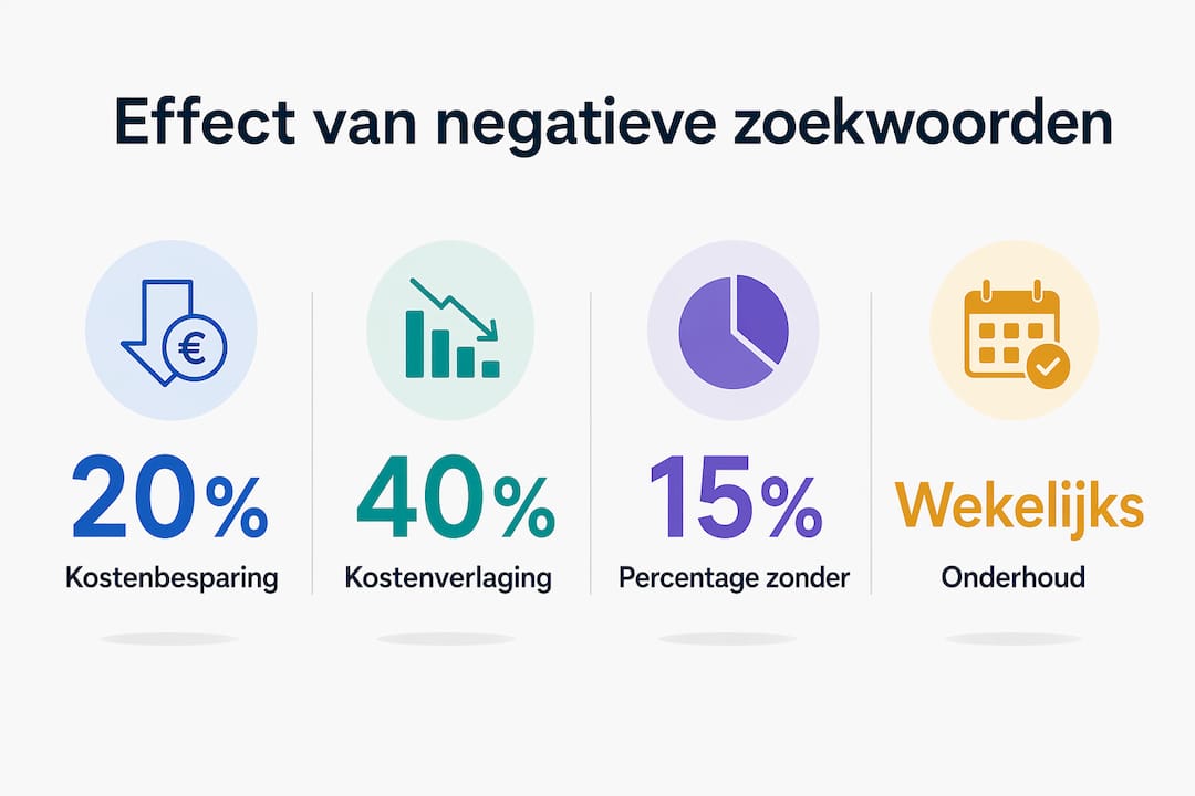 Infographic met opvallende cijfers en feiten over negatieve zoekwoorden