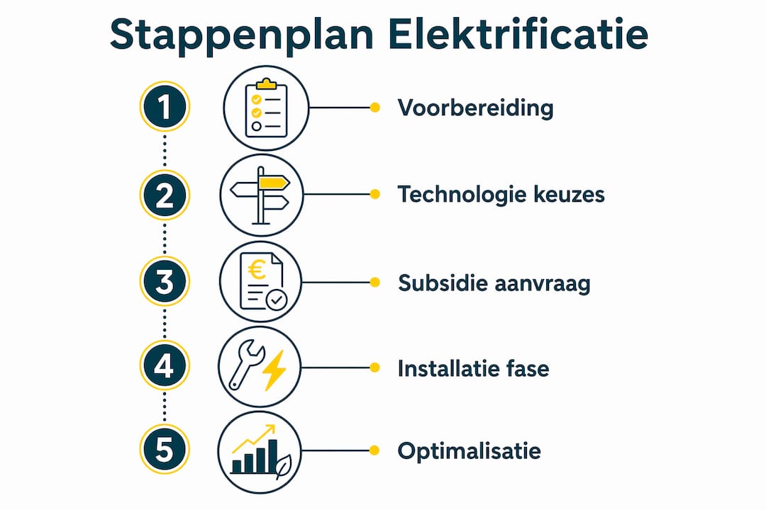 Infographic: Stappenplan voor elektrificatie in 2026 in één oogopslag