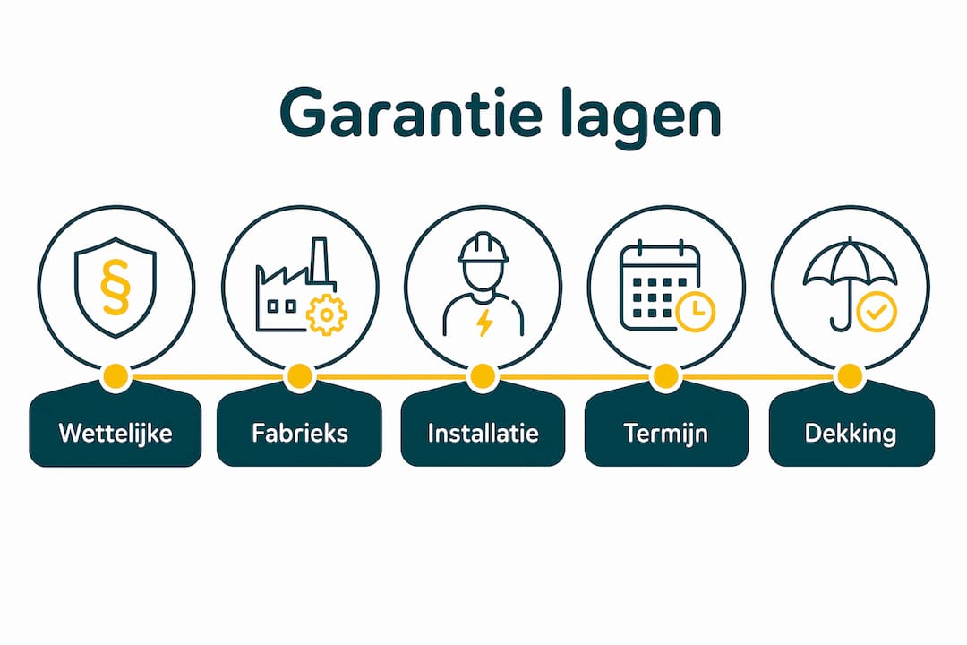 Infographic: een helder overzicht van de garantielagen bij installatie