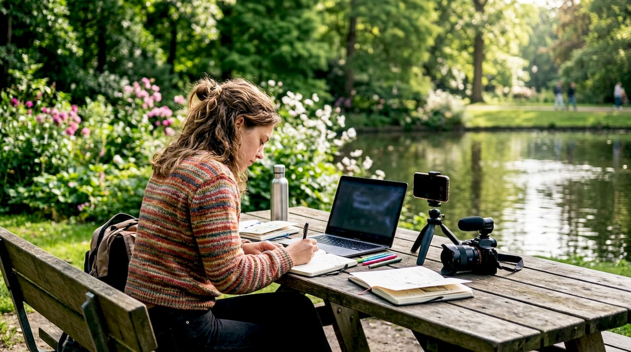 Onze content marketeer is volop bezig met een nieuw videoproject.