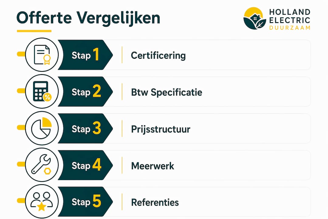 Infographic: zo vergelijk je eenvoudig offertes van elektriciens