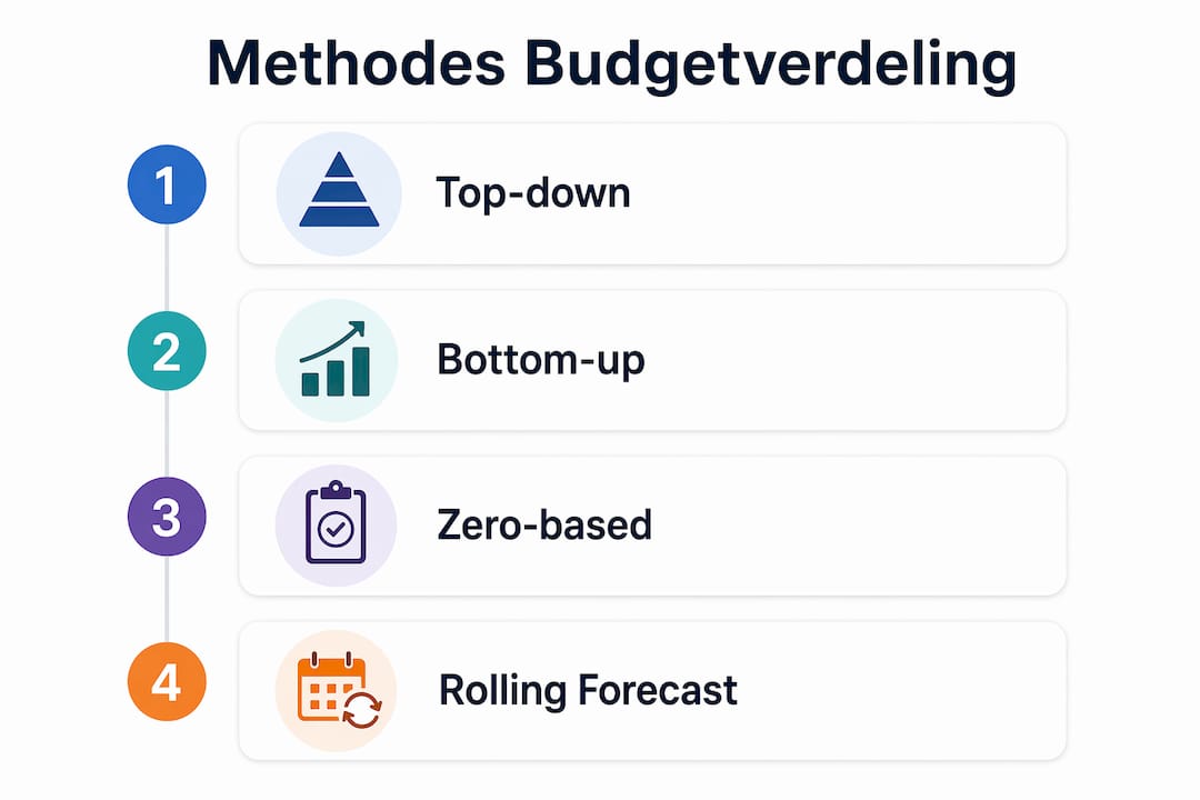 Infographic met verschillende manieren om een budget te verdelen