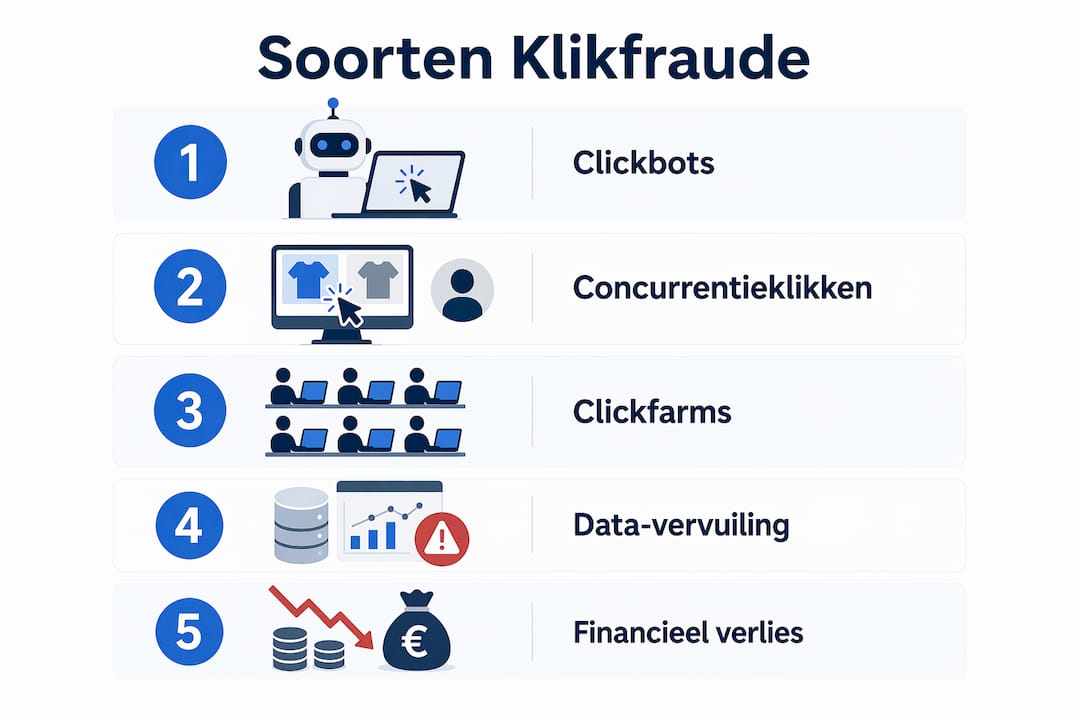 Infographic: de verschillende vormen van klikfraude en hun gevolgen in beeld gebracht