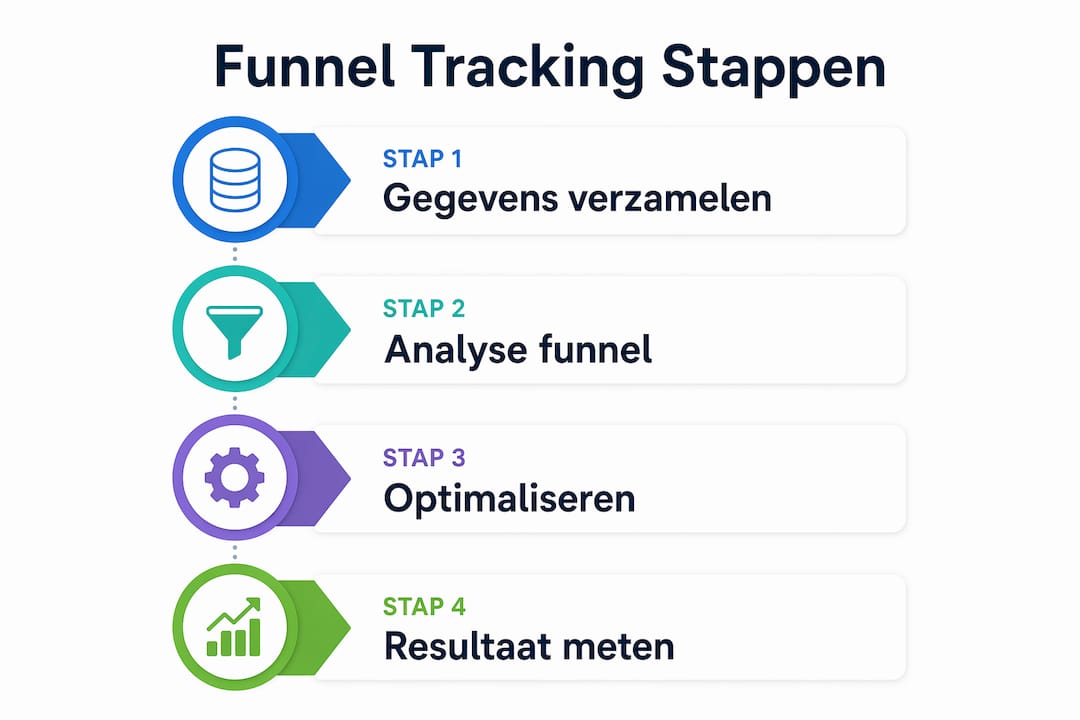 Infographic: het funnel tracking proces stap voor stap uitgelegd