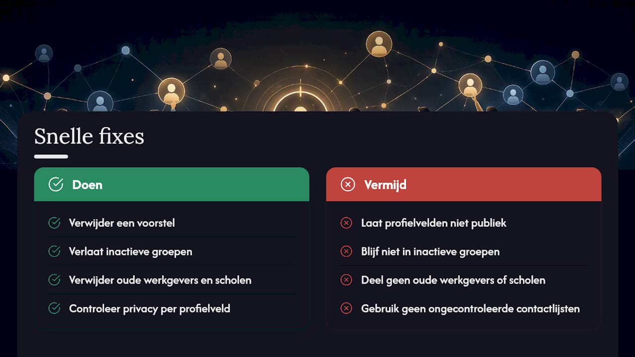 Snelle fixes die direct werken — overview diagram