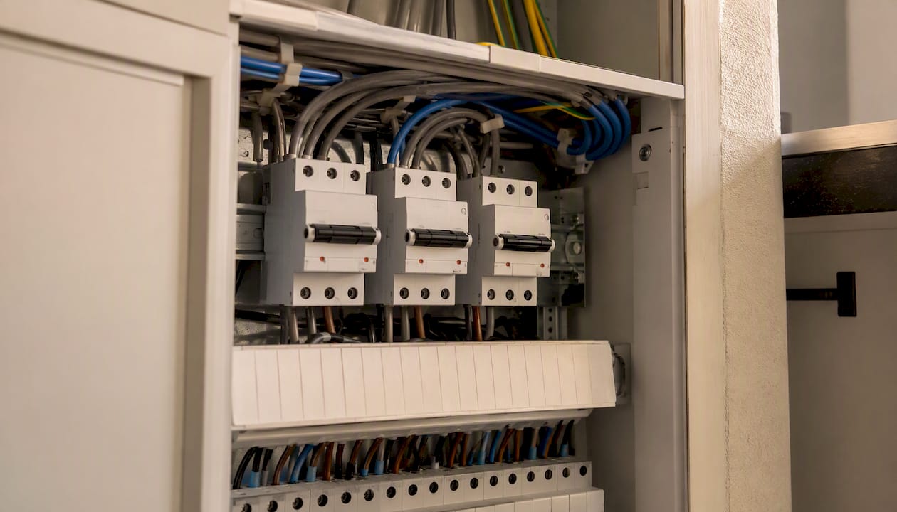 In de meterkast van een woning zitten meestal drie hoofdzekeringen.